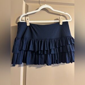 Lucky in Love Navy Ruffle Tennis Skirt